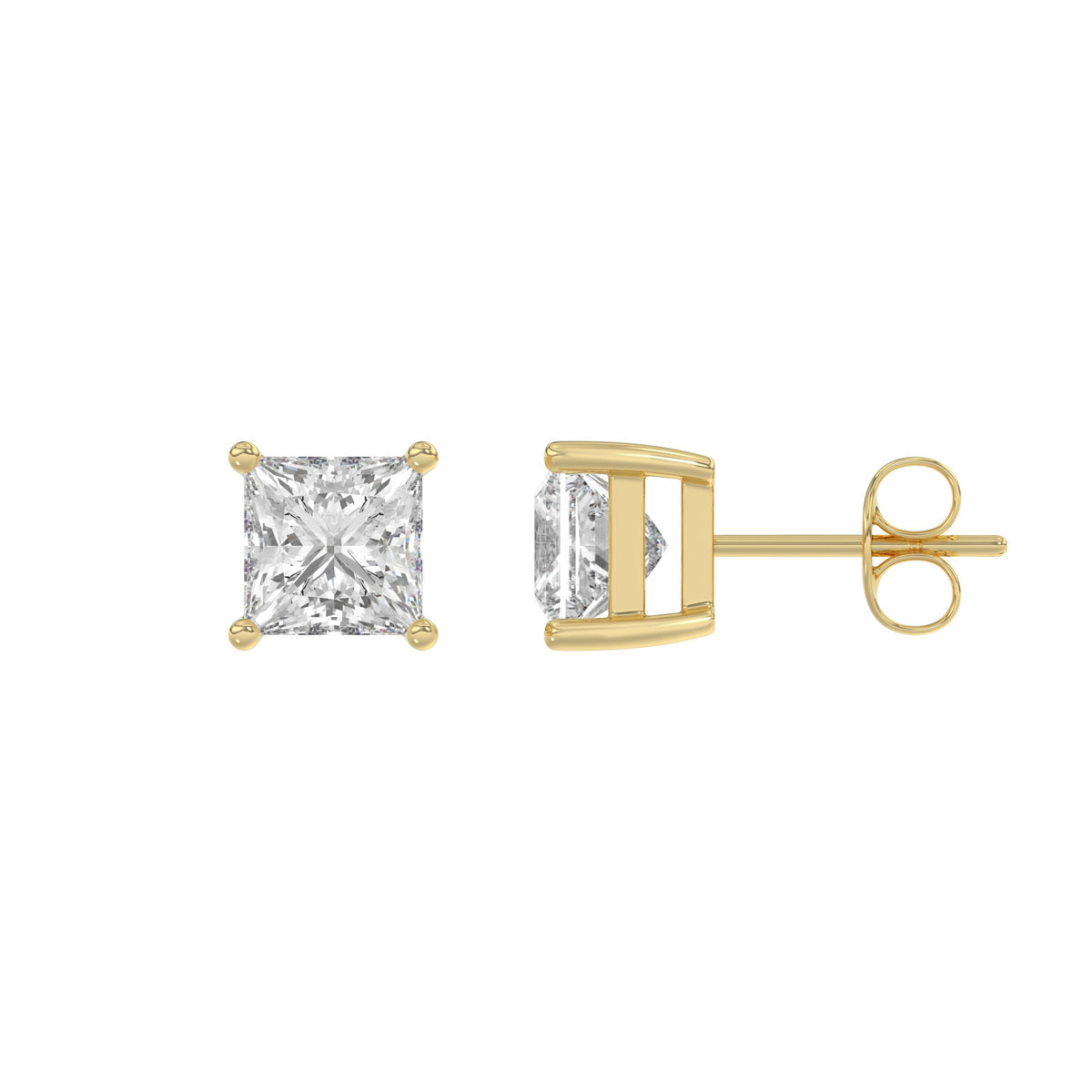 18K Yellow Gold, flat view