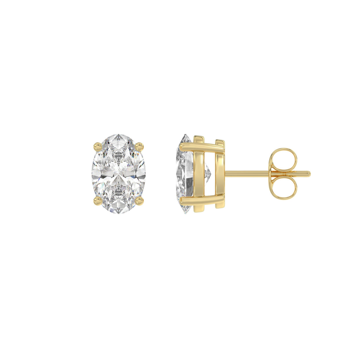 18K Yellow Gold, flat view