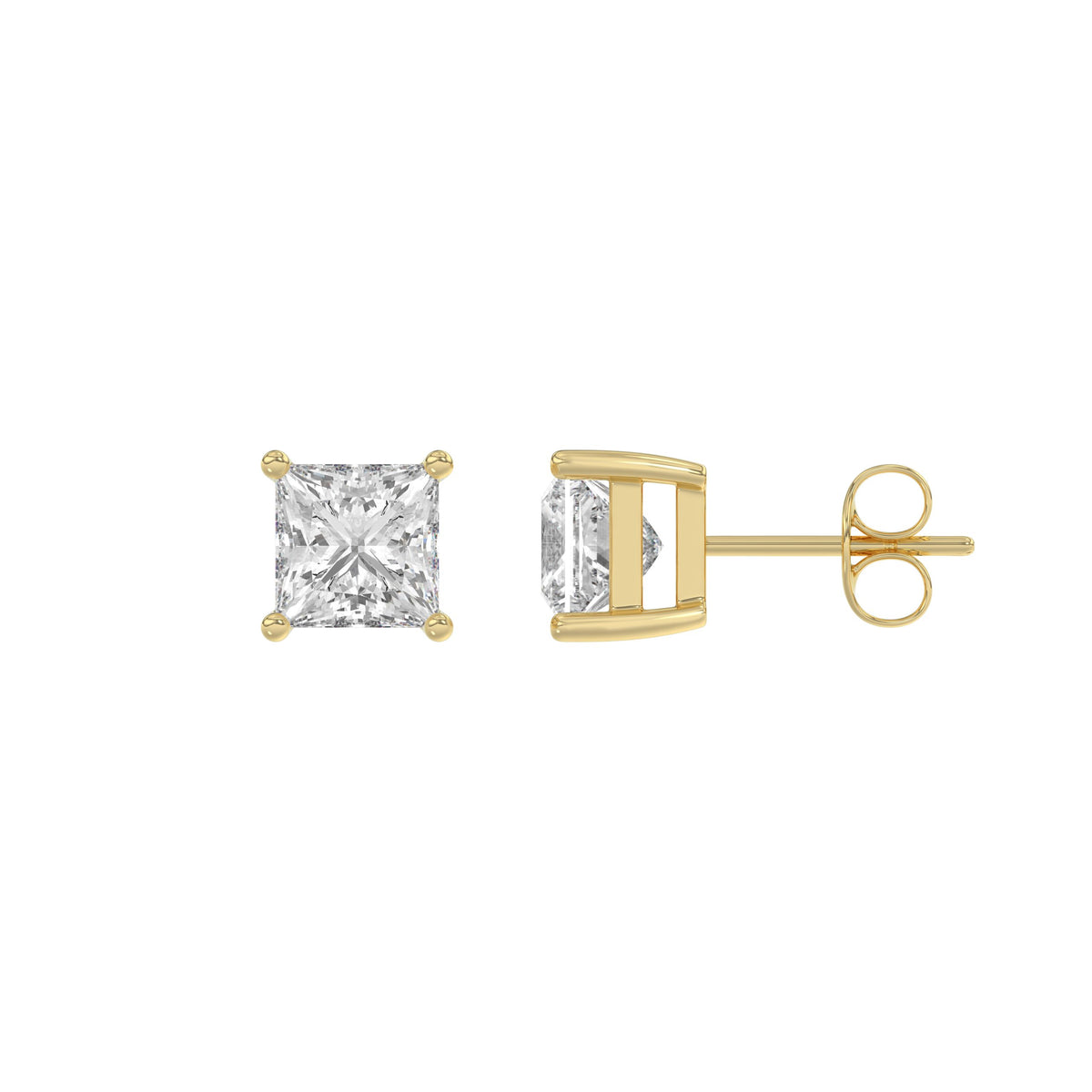 18K Yellow Gold, flat view