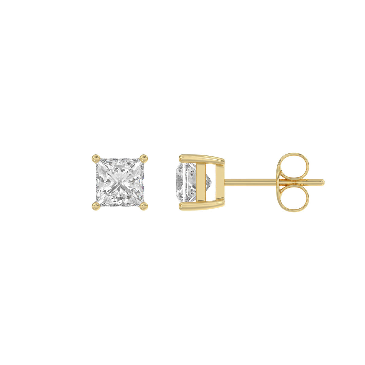 18K Yellow Gold, flat view