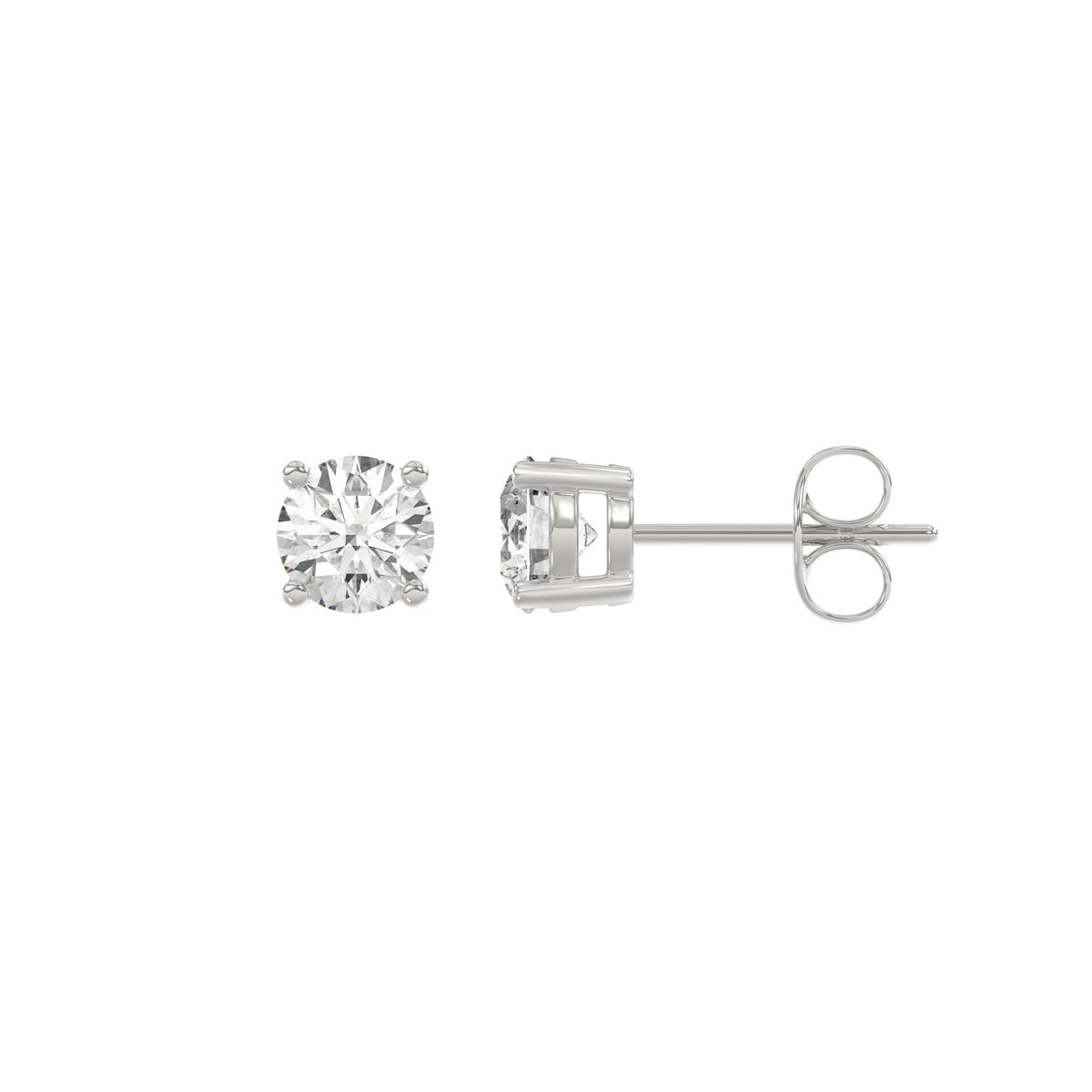 18K White Gold, flat view