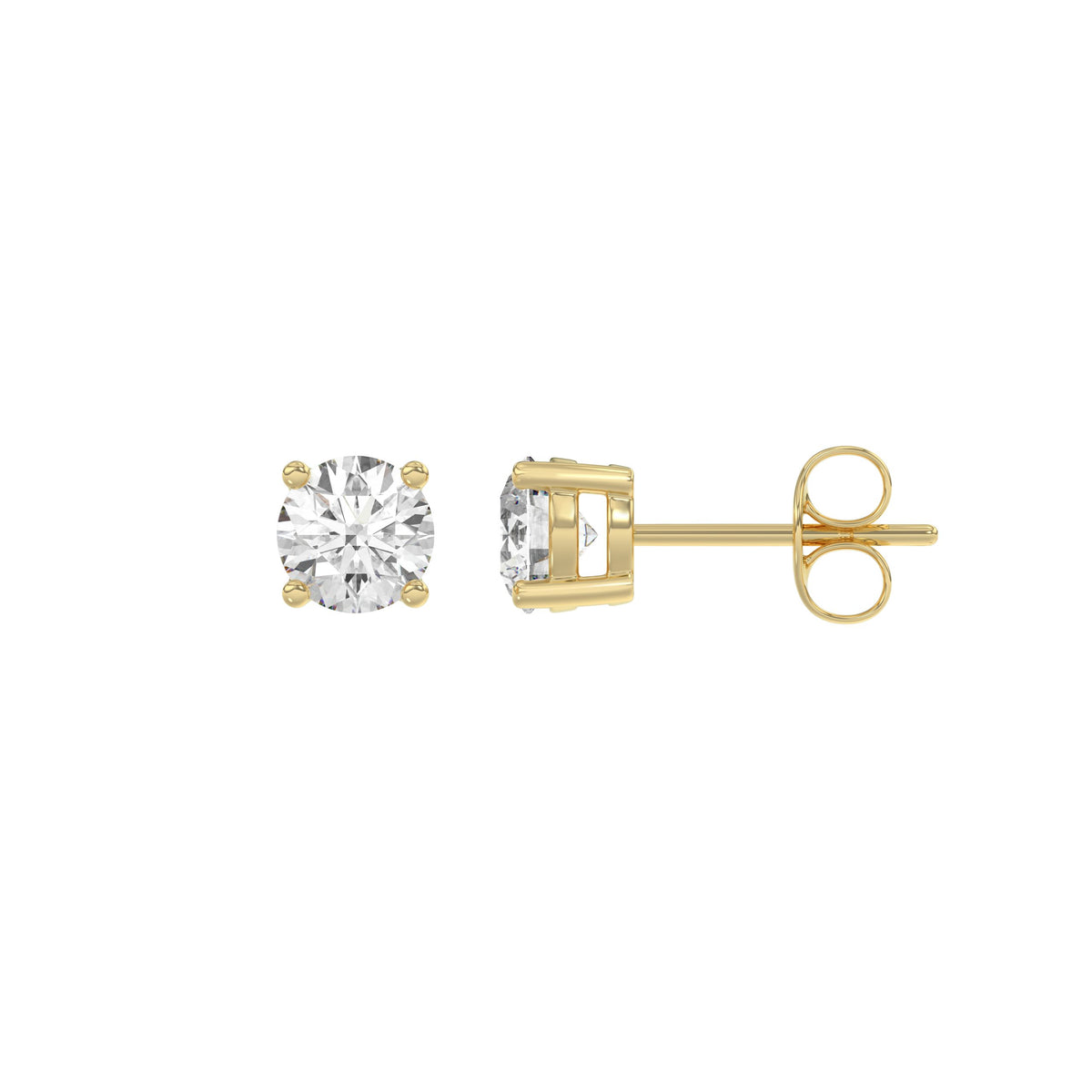 18K Yellow Gold, flat view