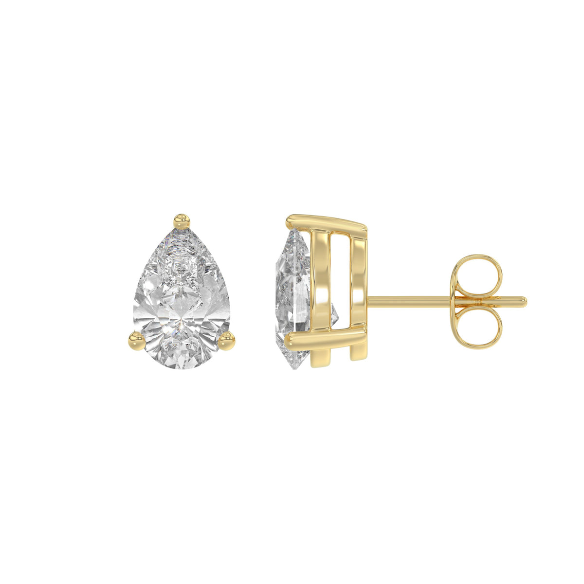 18K Yellow Gold, flat view
