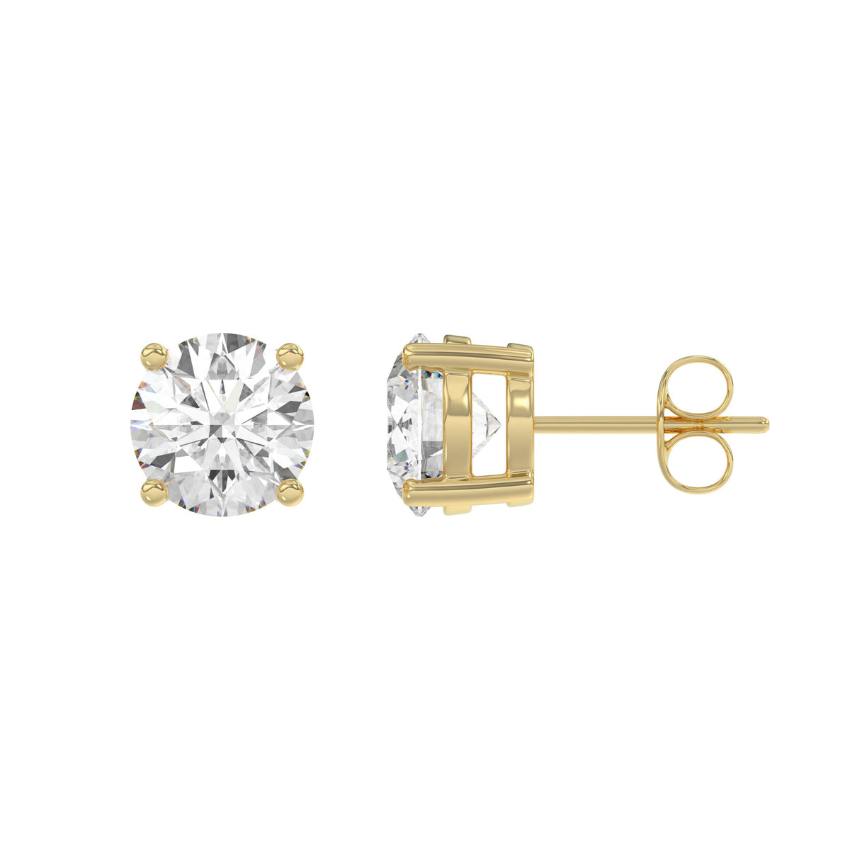18K Yellow Gold, flat view