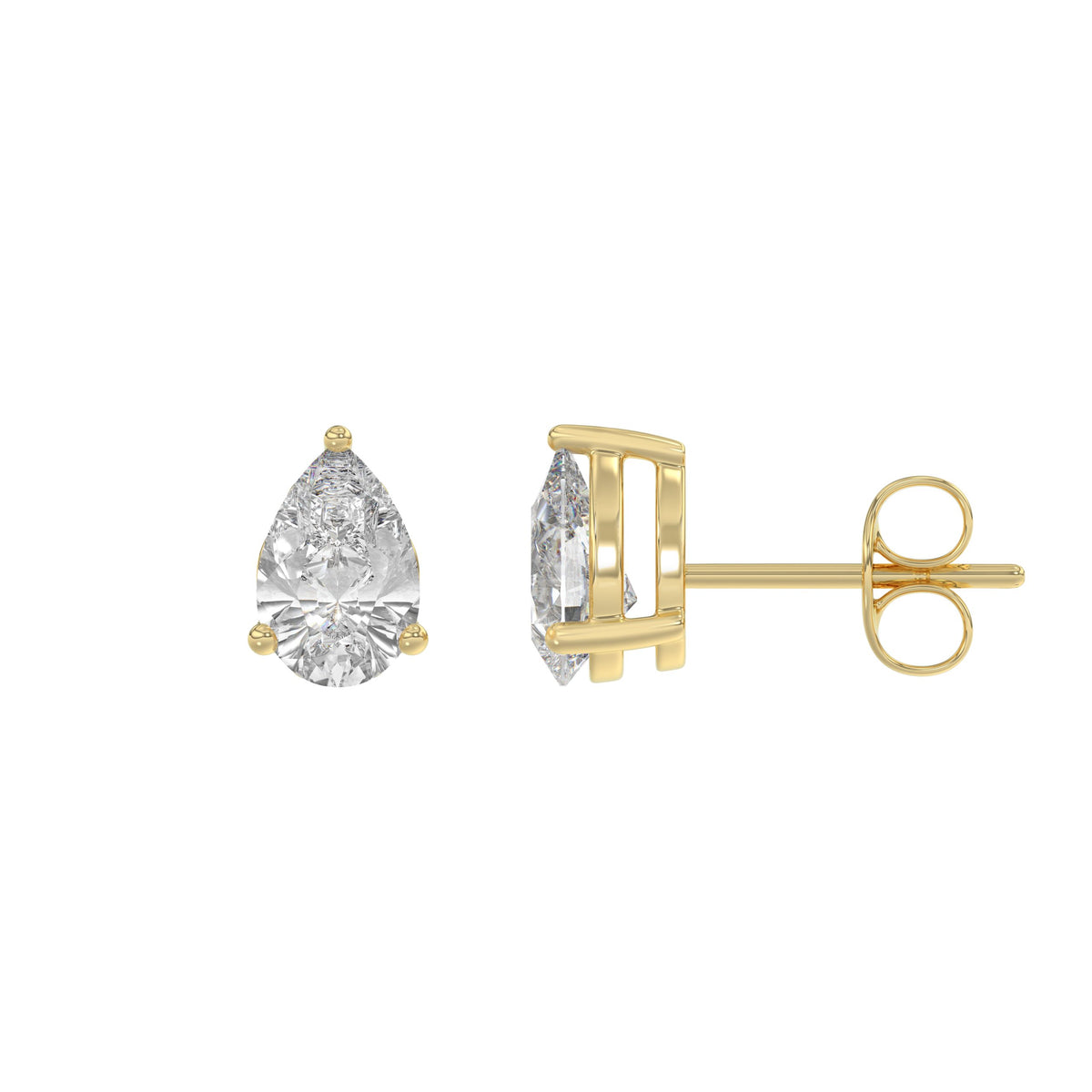 18K Yellow Gold, flat view