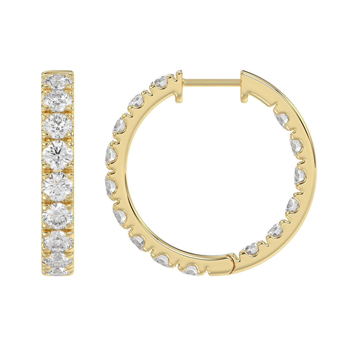 18K Yellow Gold, flat view