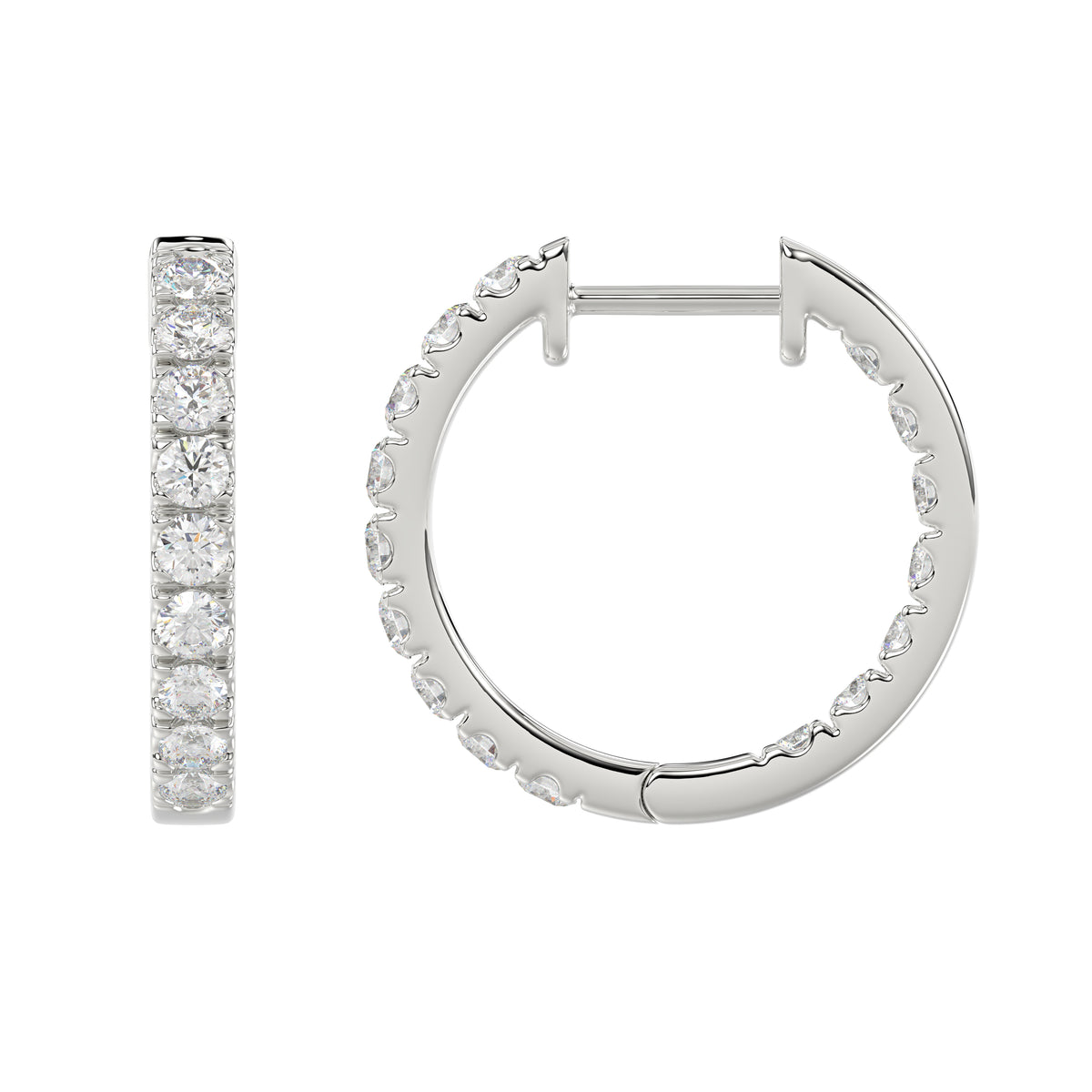 18K White Gold, flat view