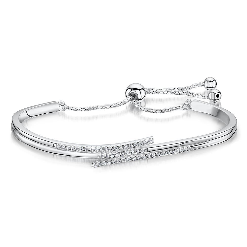 Sterling Silver Overlapping Friendship Bracelet