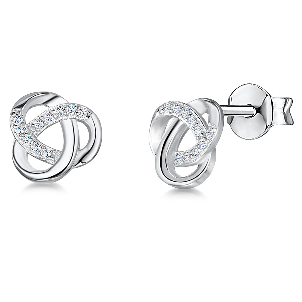 Sterling Silver Loose Knot Earrings