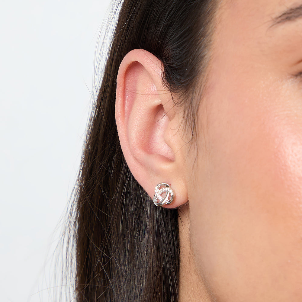 Sterling Silver Loose Knot Earrings