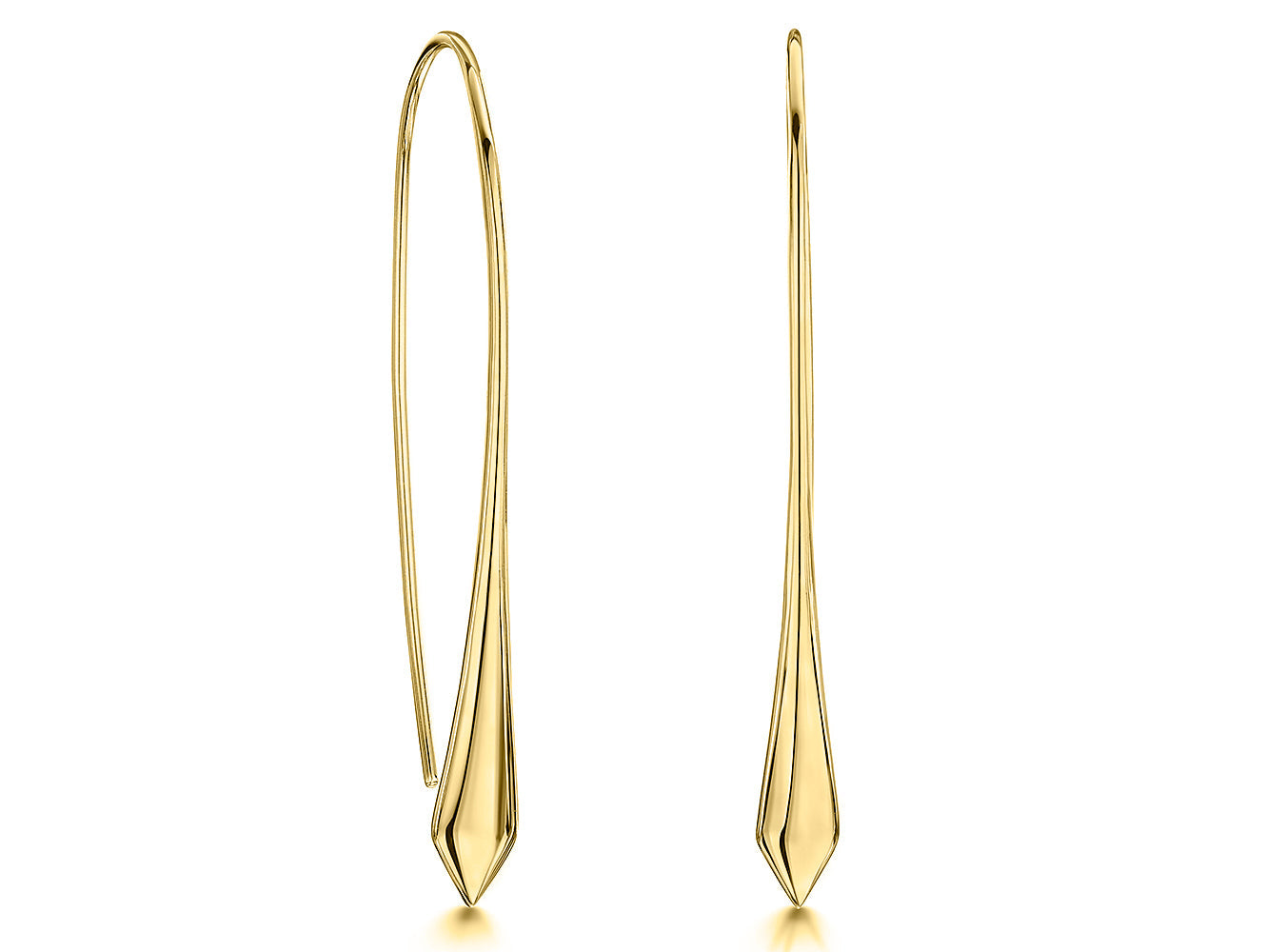 Gold Vermeil Pull Through Earrings
