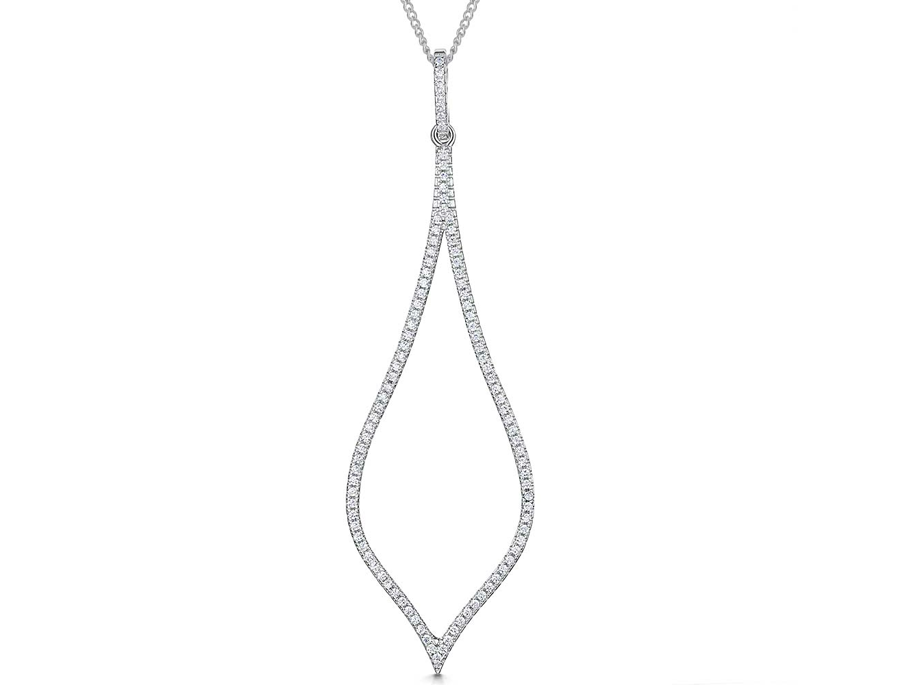 Sterling Silver Long Teardrop Pendant