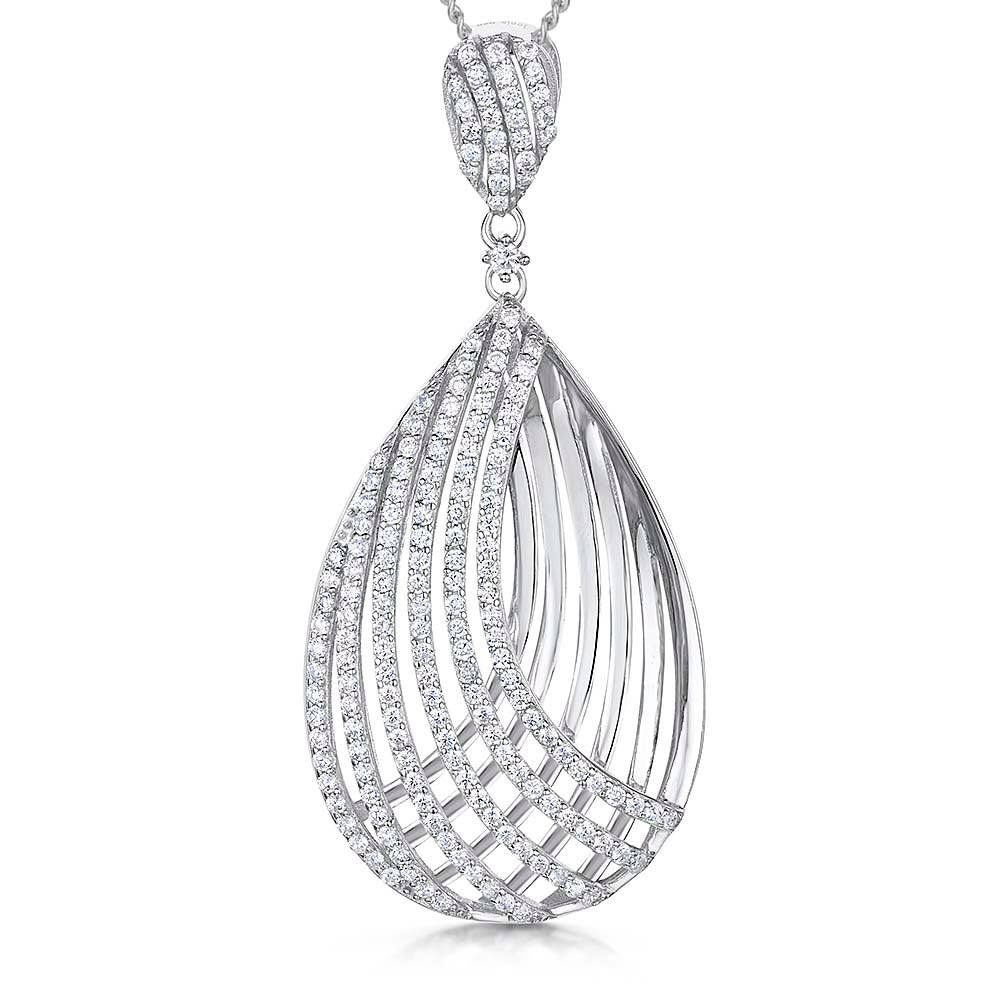 Sterling Silver Stranded Woven Pendant