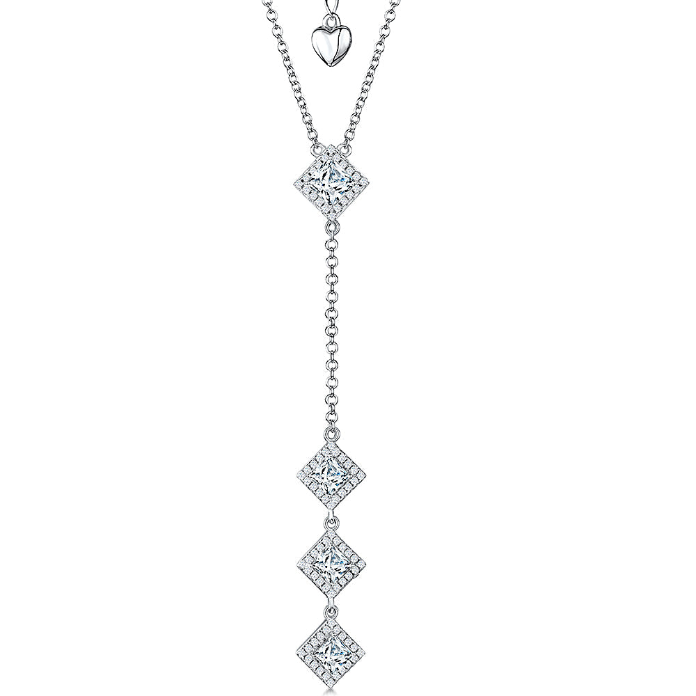 Sterling Silver Lariat Drop Necklace