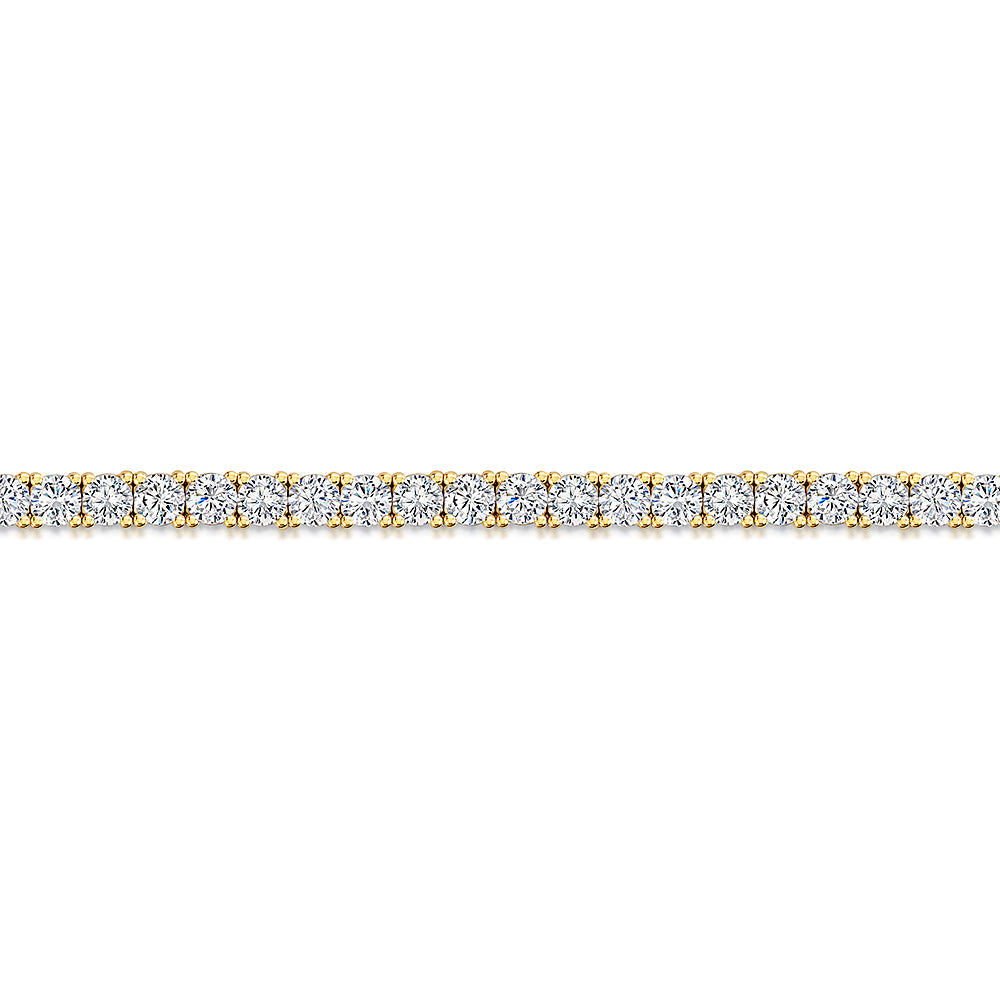 Gold Vermeil 6 Carat Cubic Zirconia Tennis Bracelet