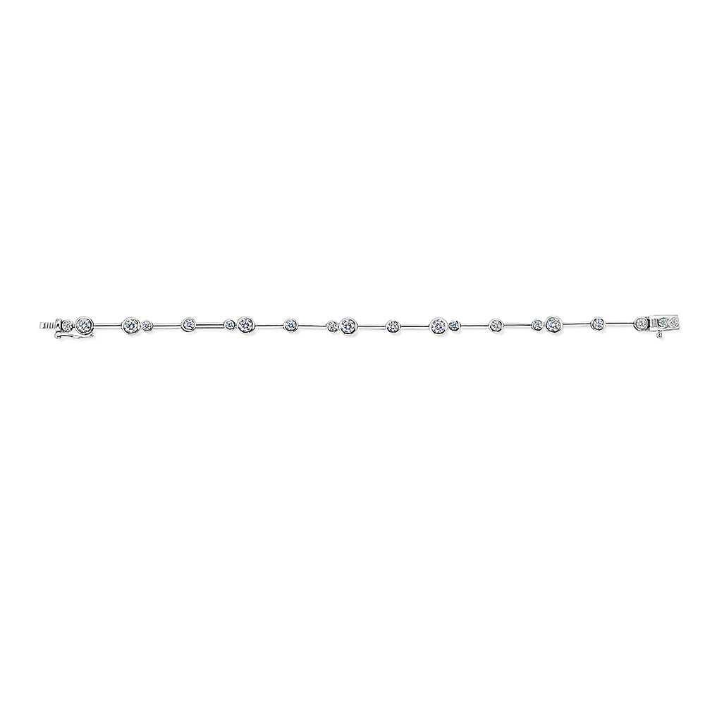 Sterling Silver Scattered Bubble Bracelet