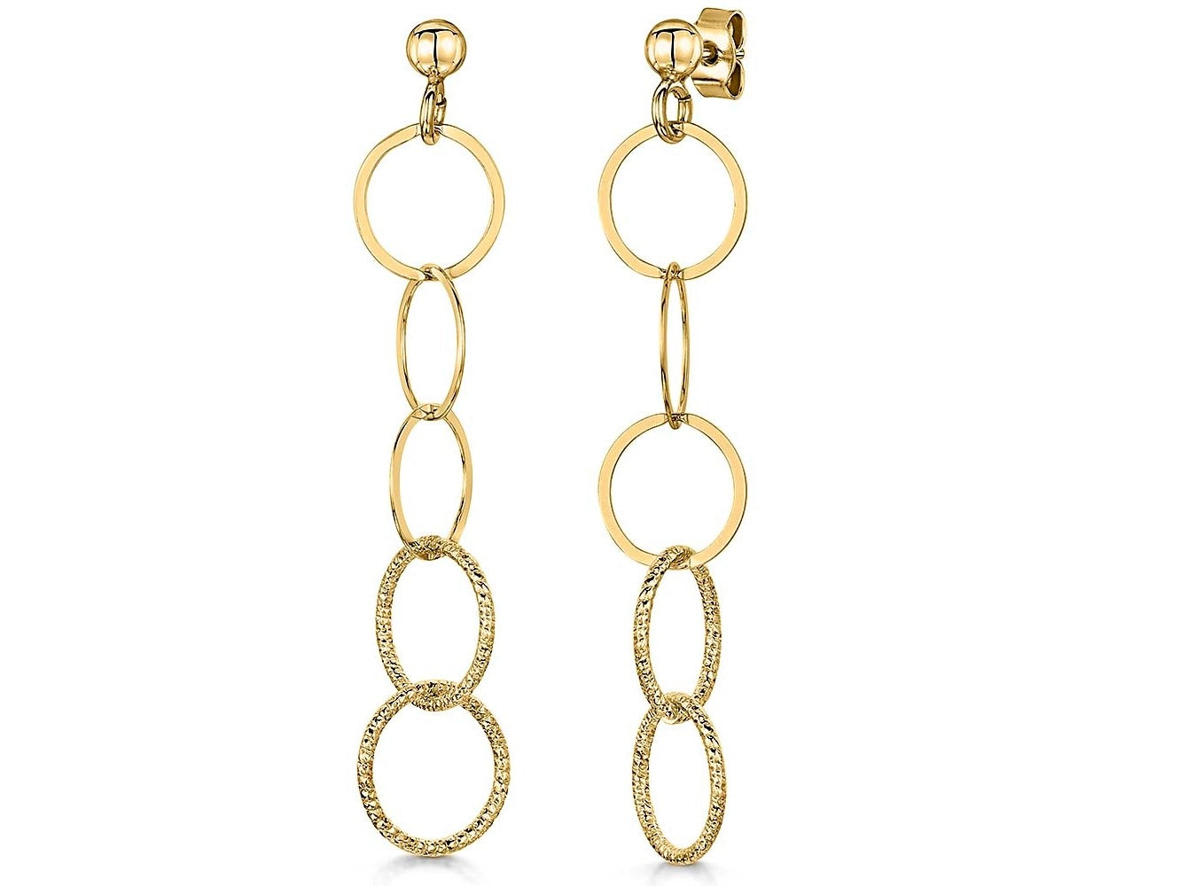 Gold Vermeil Multi Hoop Drop Earrings