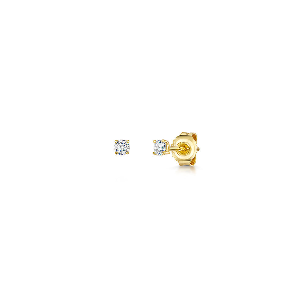 Gold Vermeil Solitaire Jacket Earrings
