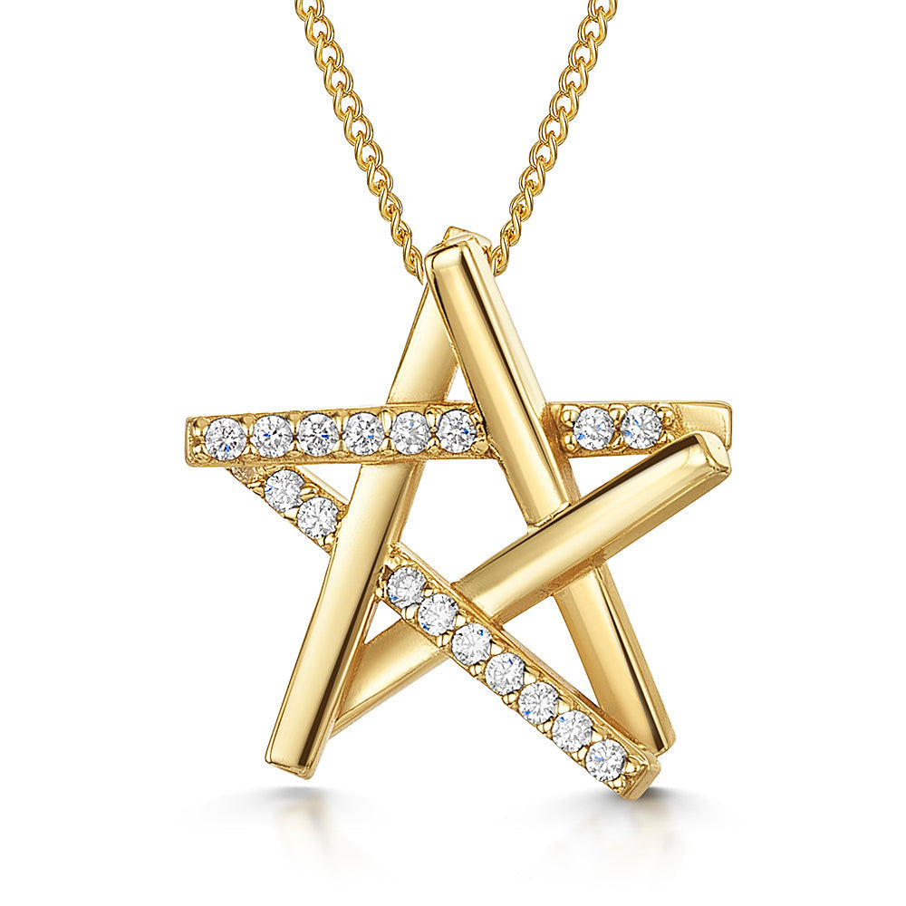 Yellow Gold Pentagram Pendant