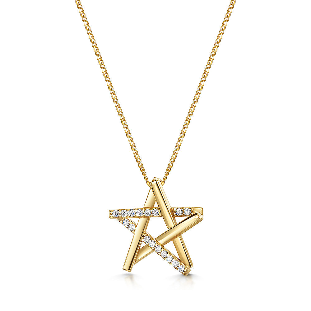 Yellow Gold Pentagram Pendant