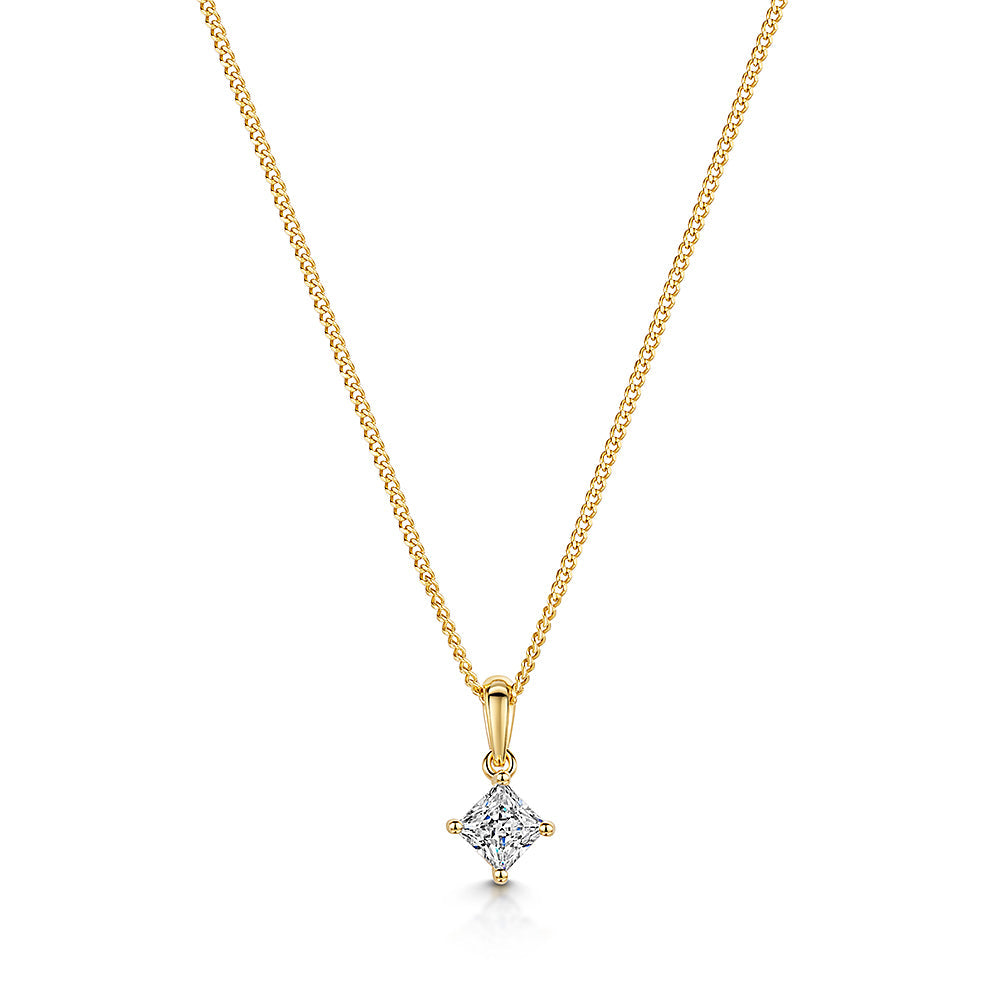 Yellow Gold Quarter Carat Solitaire Pendant