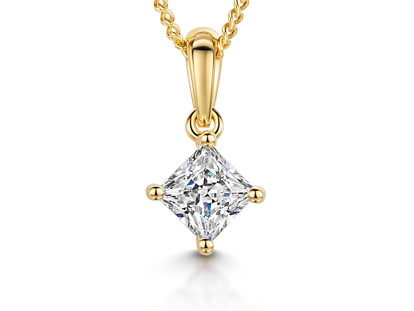 Yellow Gold Quarter Carat Solitaire Pendant