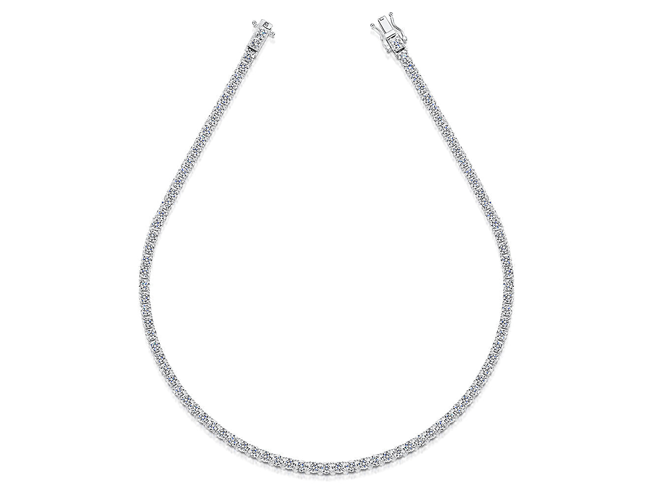 Sterling Silver 25 Carat Tennis Necklace