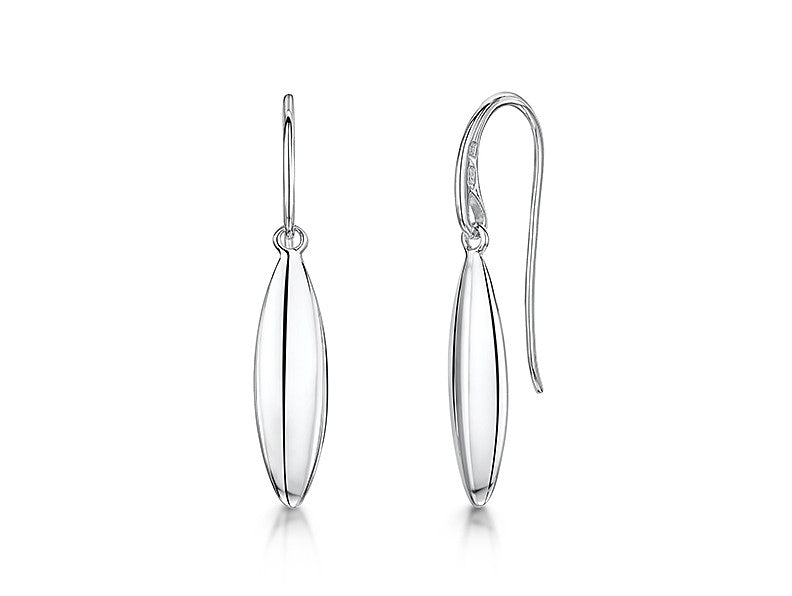 Sterling Silver Pod Drop Threader Earrings