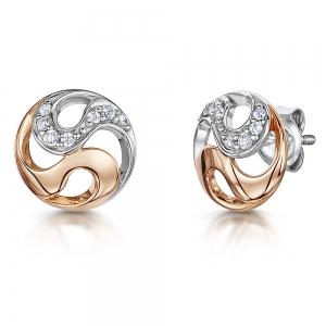 Rose Gold Swirl Earrings