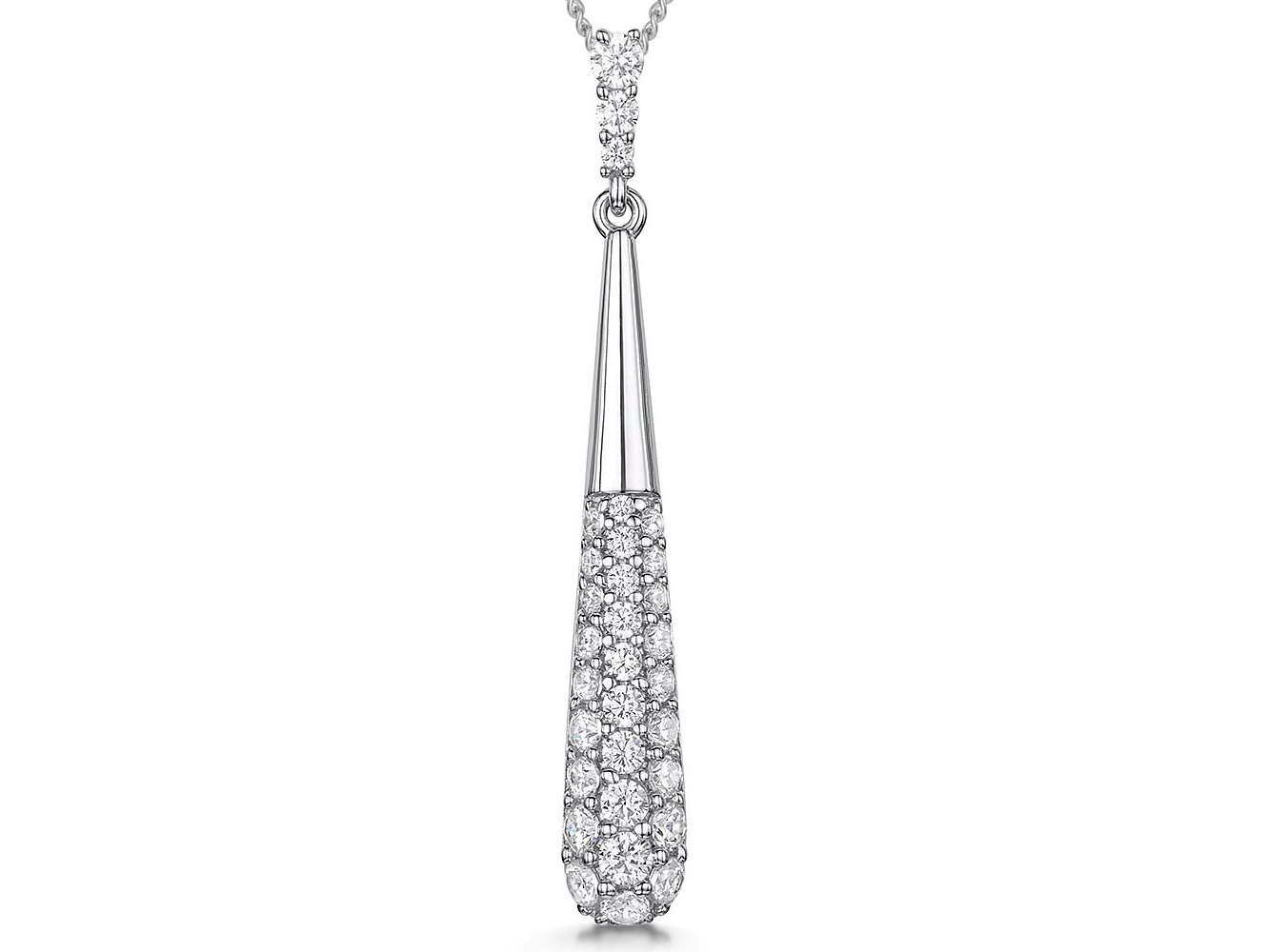 Sterling Silver Elongated Teardrop Pendant