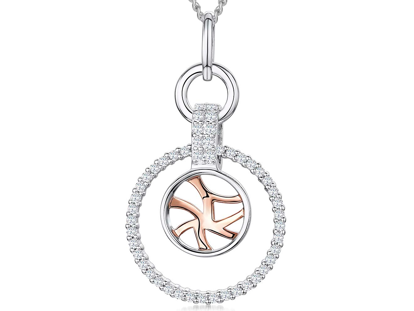 Rose Gold Circle Pendant