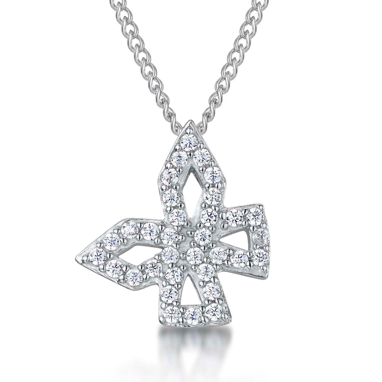 Sterling Silver Offset Star Pendant