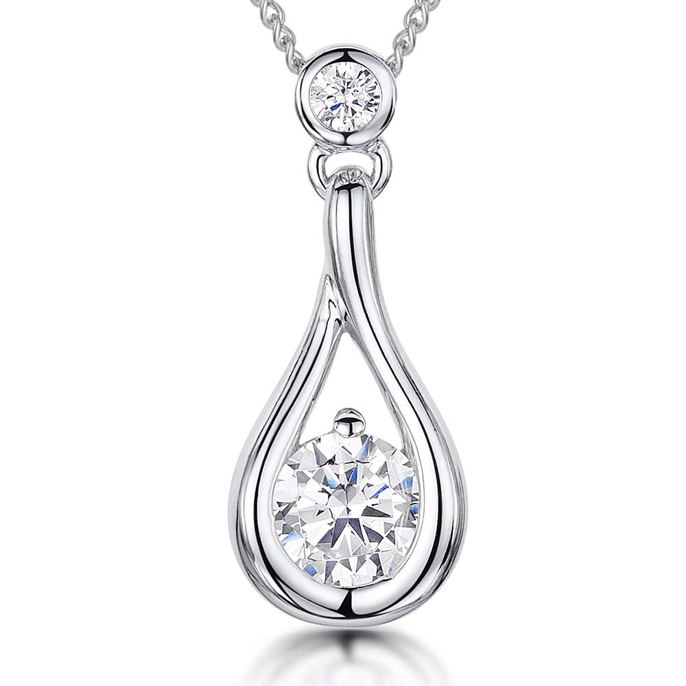 Sterling Silver Open Teardrop Pendant