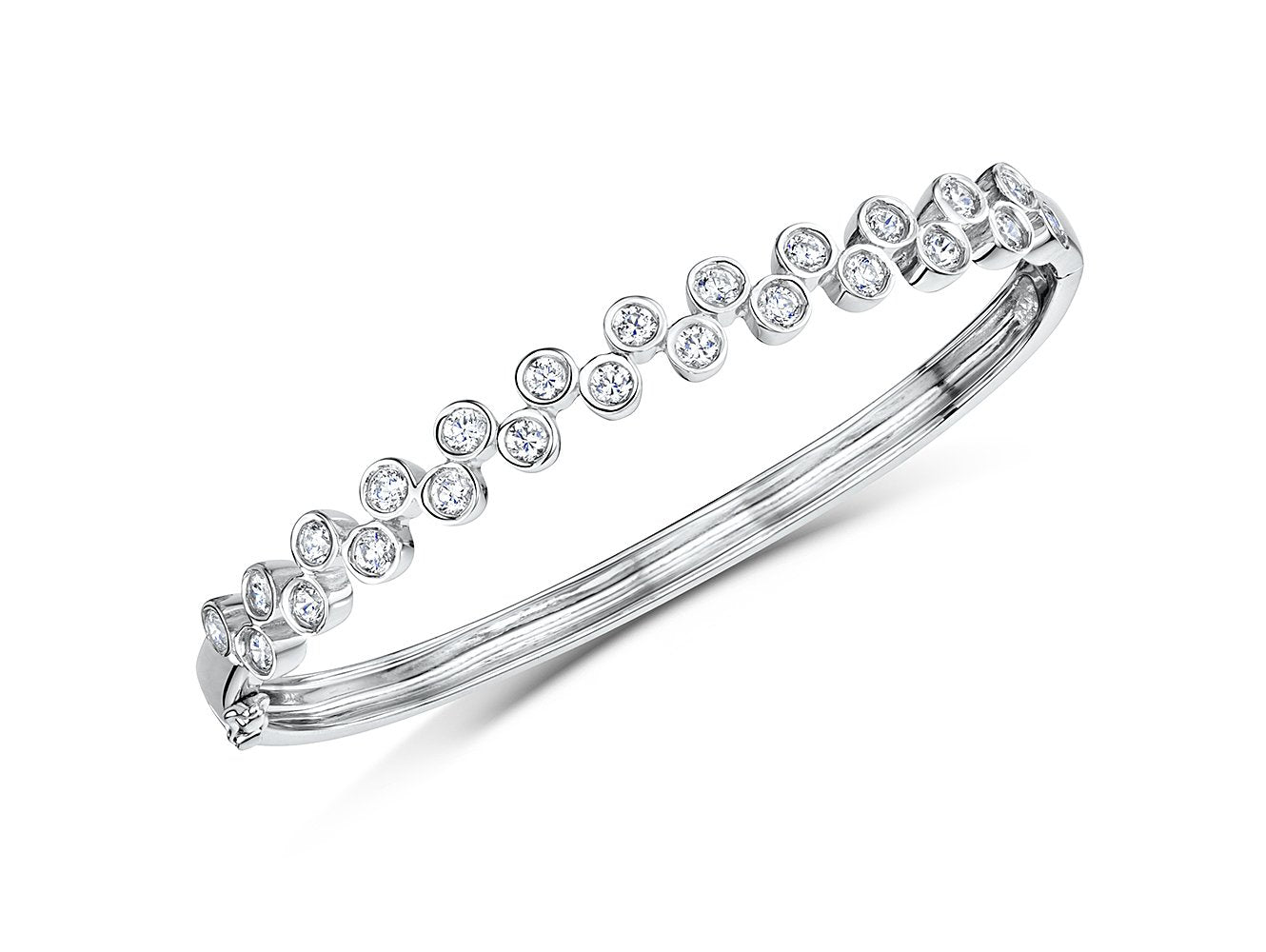 Sterling Silver Alternating Bubble Bangle