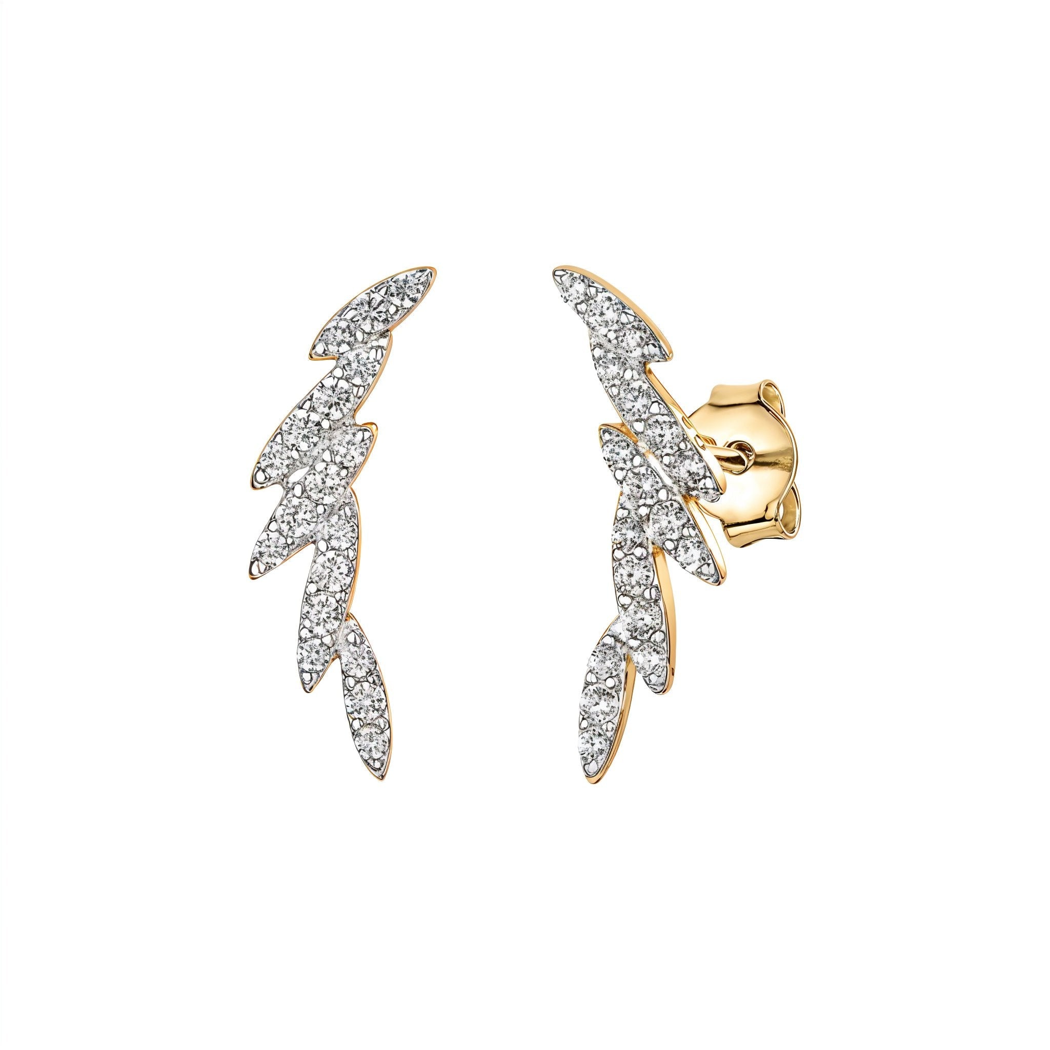 Gold Vermeil Cuff Climber Earrings