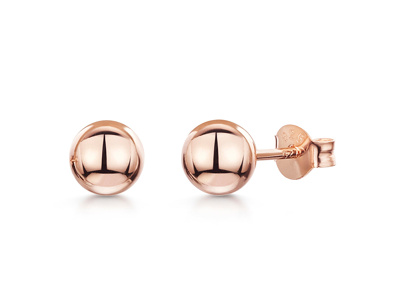 Rose Gold Ball Stud Earrings