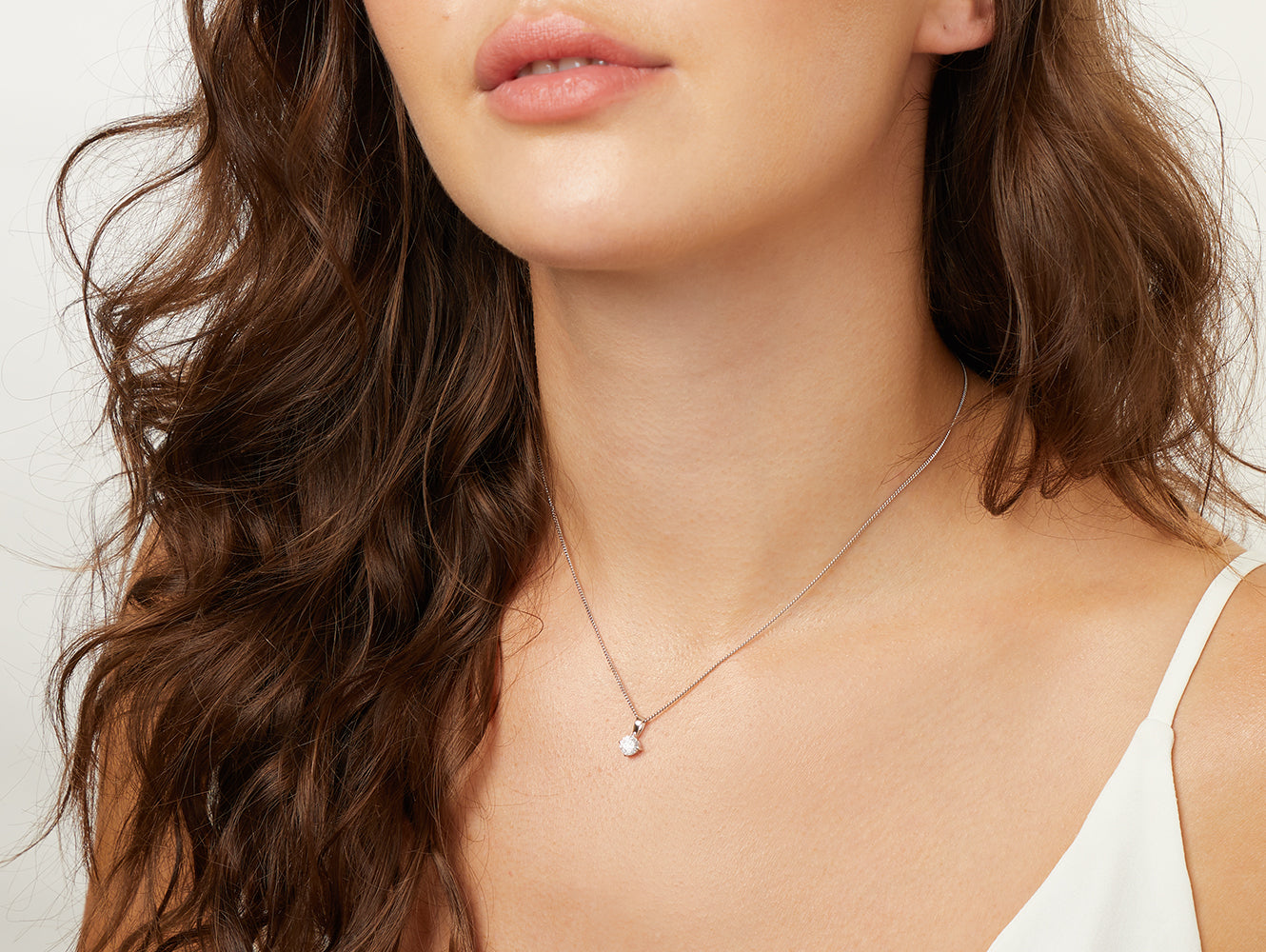 Sterling Silver Half Carat Solitaire Pendant