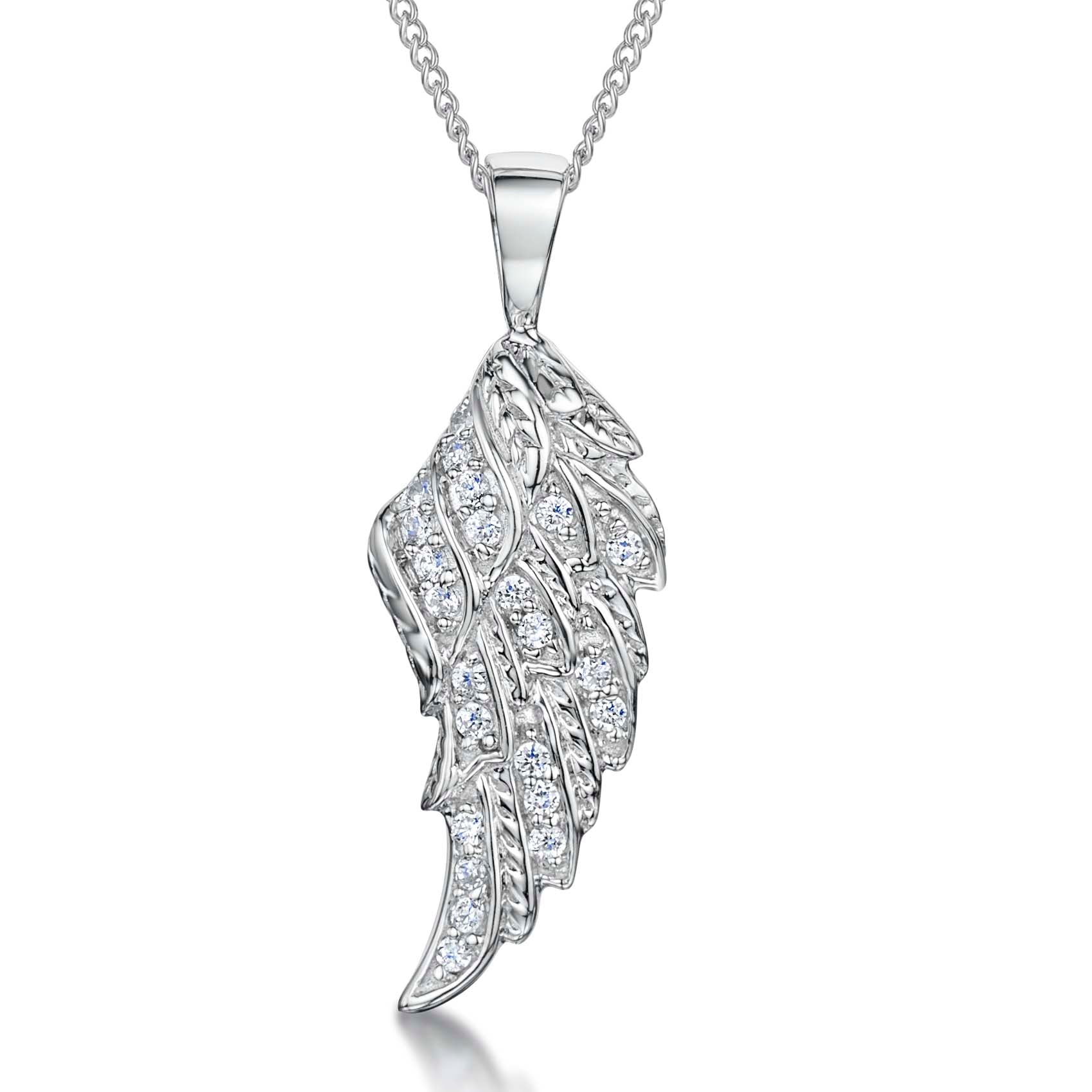 Sterling Silver Angel Wing Pendant