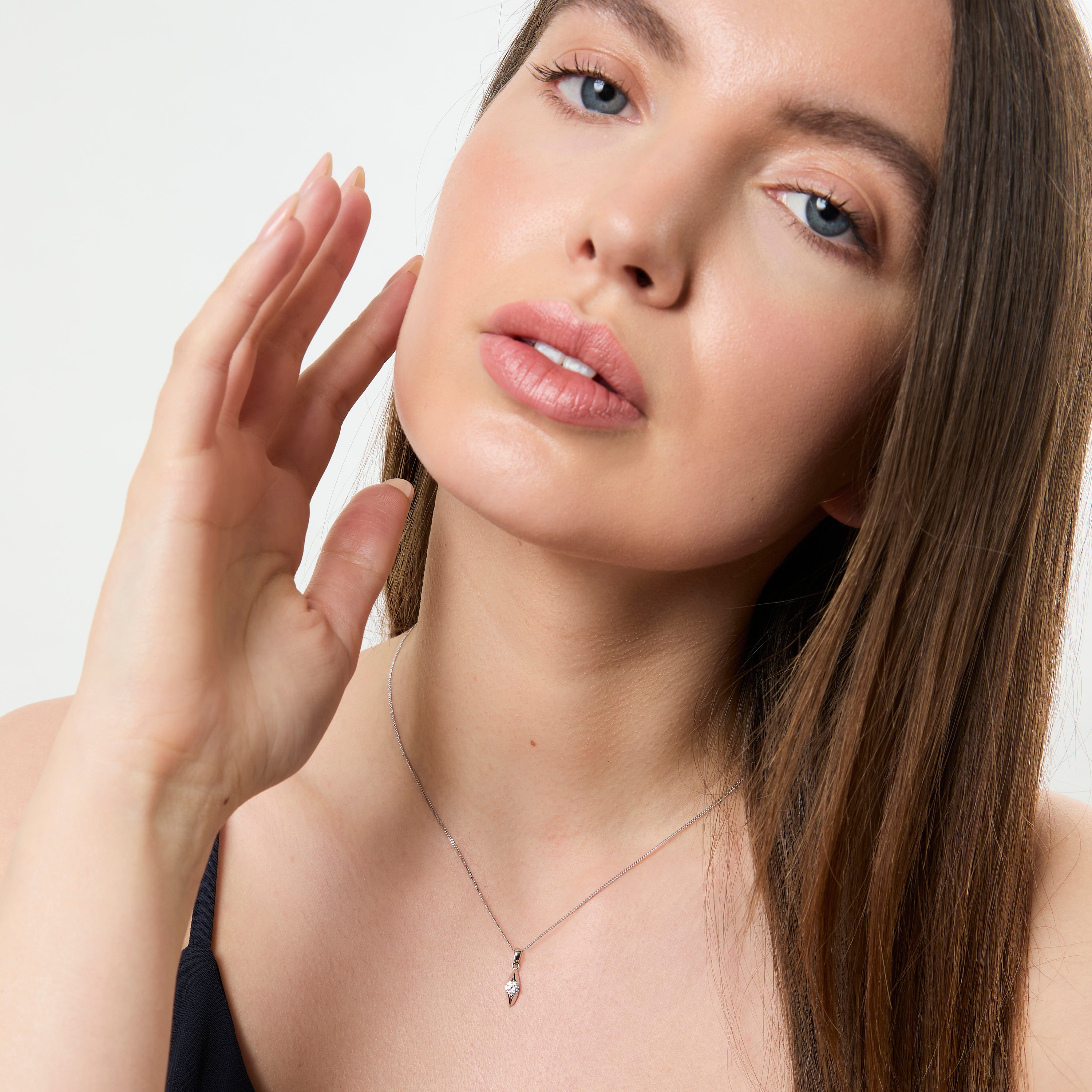 Sterling Silver Marquise Shape Pendant