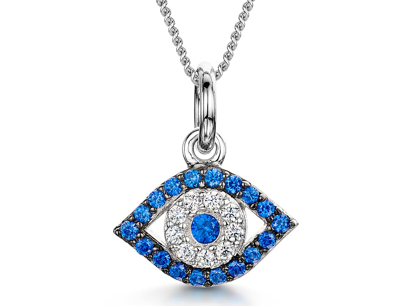 Sterling Silver Blue Evil Eye Necklaces
