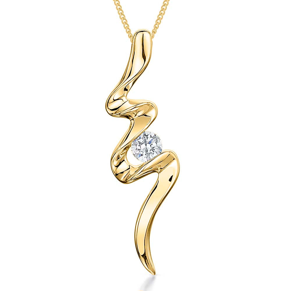Gold Vermeil Flash Style Pendant