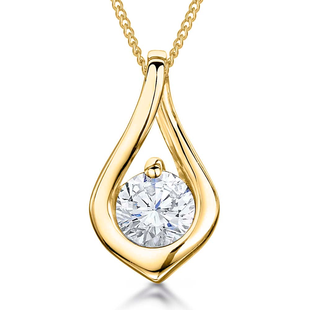 Gold Vermeil Cubic Zirconia Infinity Pendant