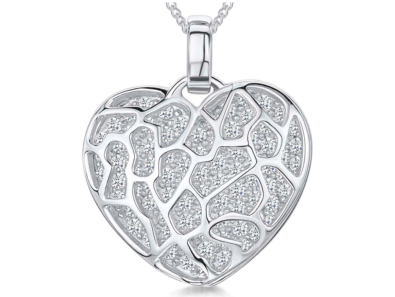 Sterling Silver Sparkling Filigree Lockett