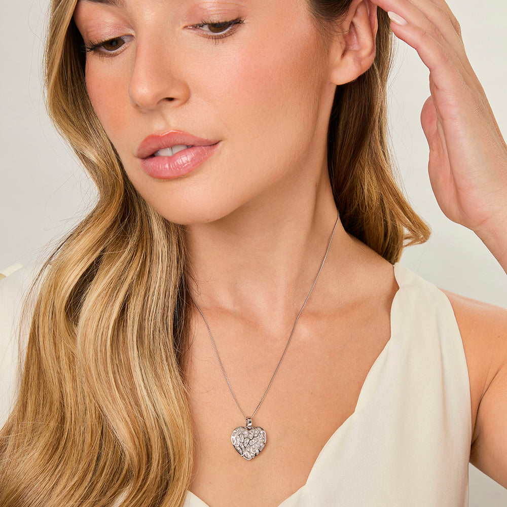 Sterling Silver Sparkling Filigree Lockett