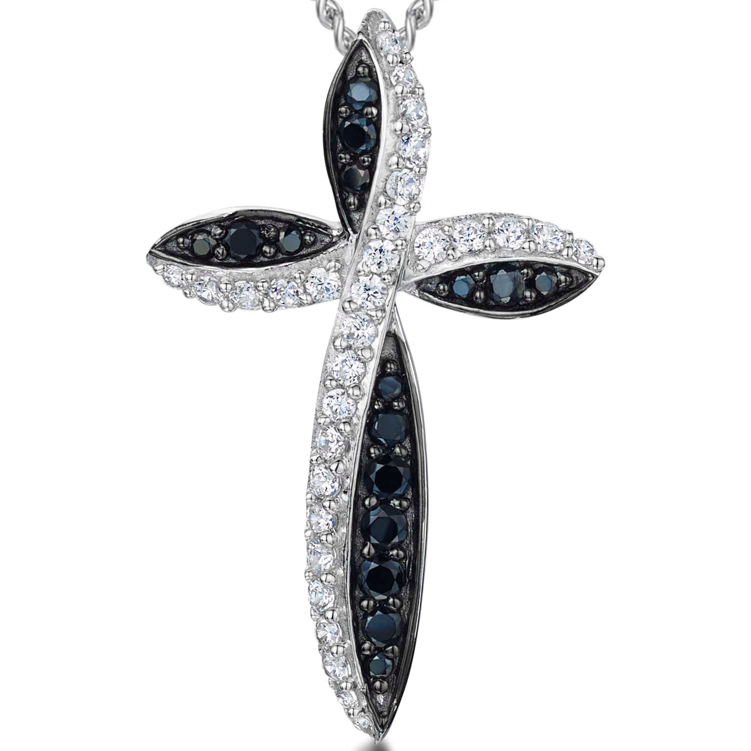 Sterling Silver Twisted Cross Pendant