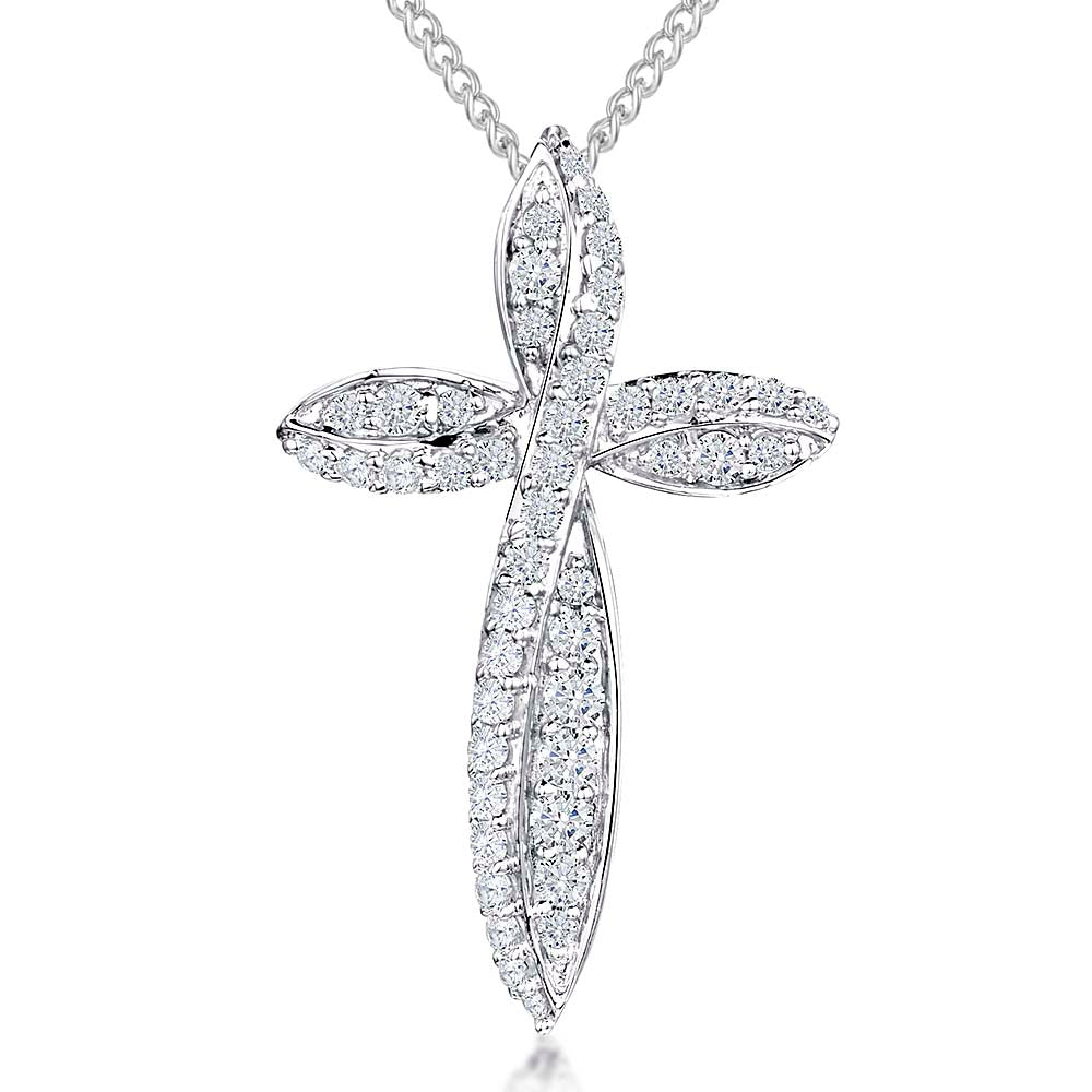 Sterling Silver Twisted Cross Pendant