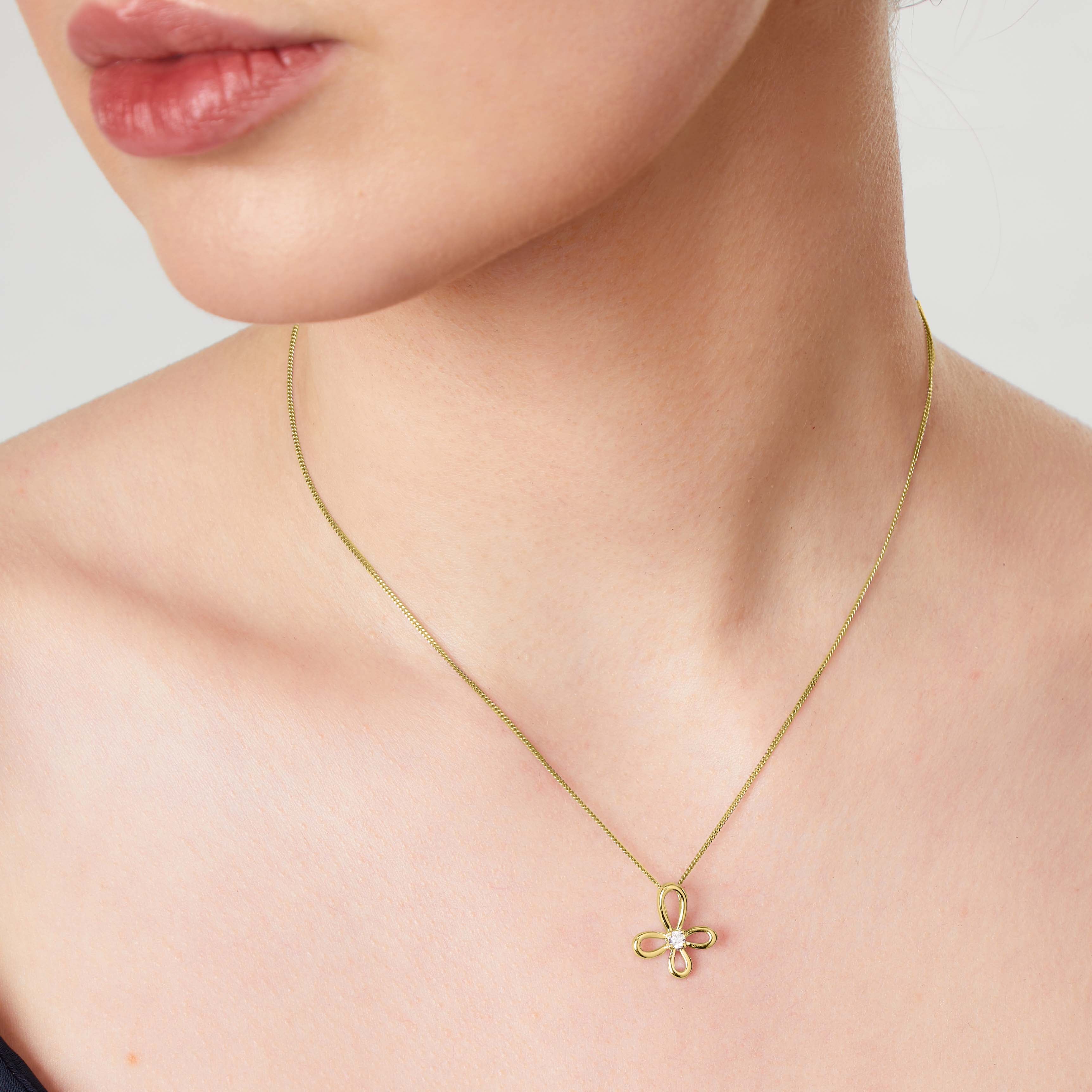 Gold Vermeil Open Flower Pendant