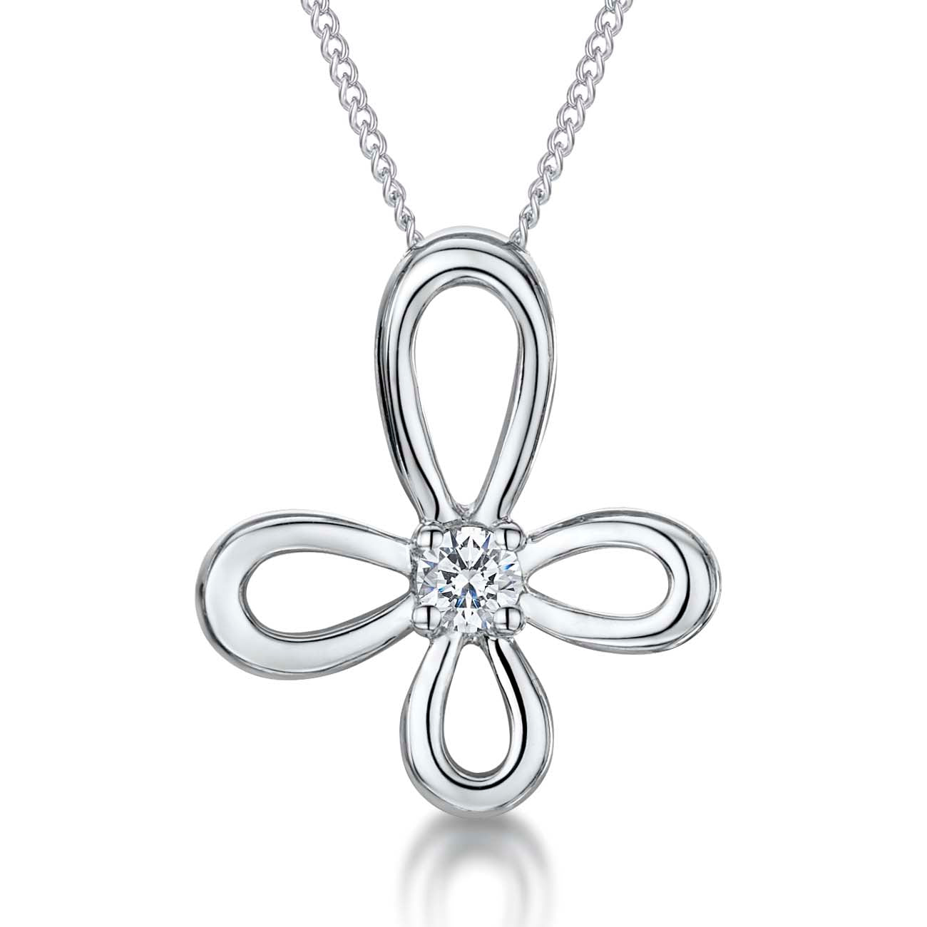 Sterling Silver Open Flower Pendant