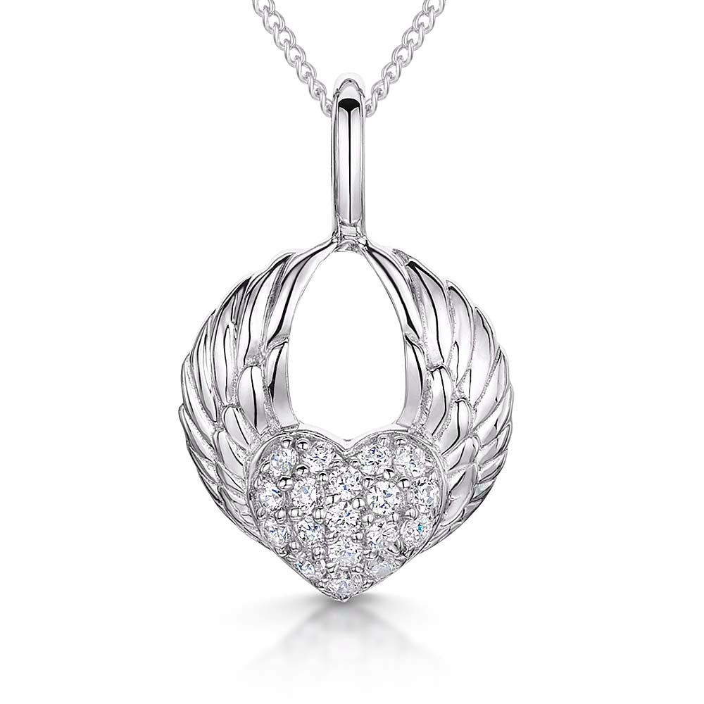 Sterling Silver Silver Angel Wings Pendant