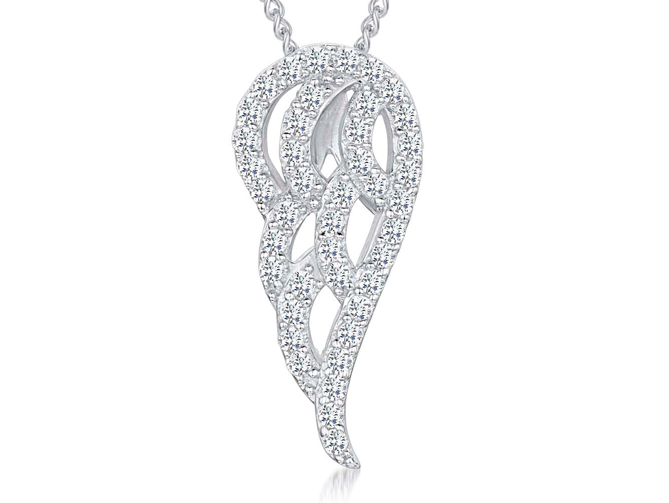 Sterling Silver Angel Open Wing Pendant